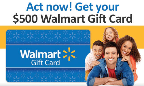 $500 Wal Mart Gift Card