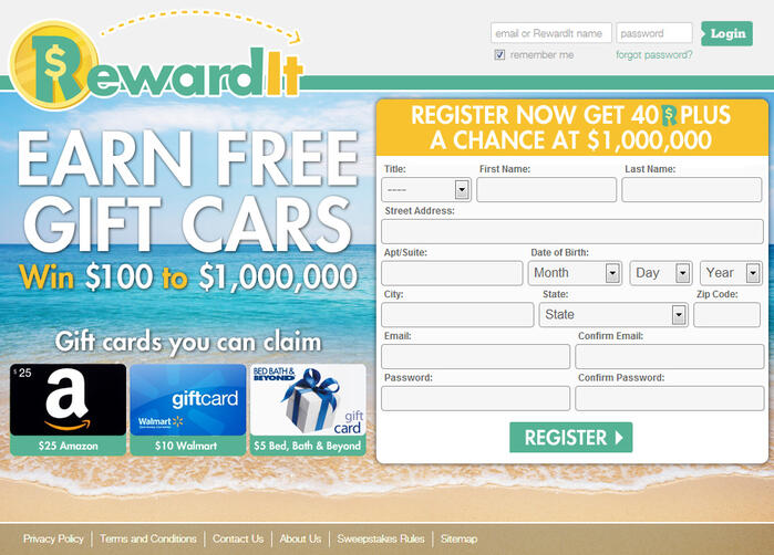 RewardIt Landing Page