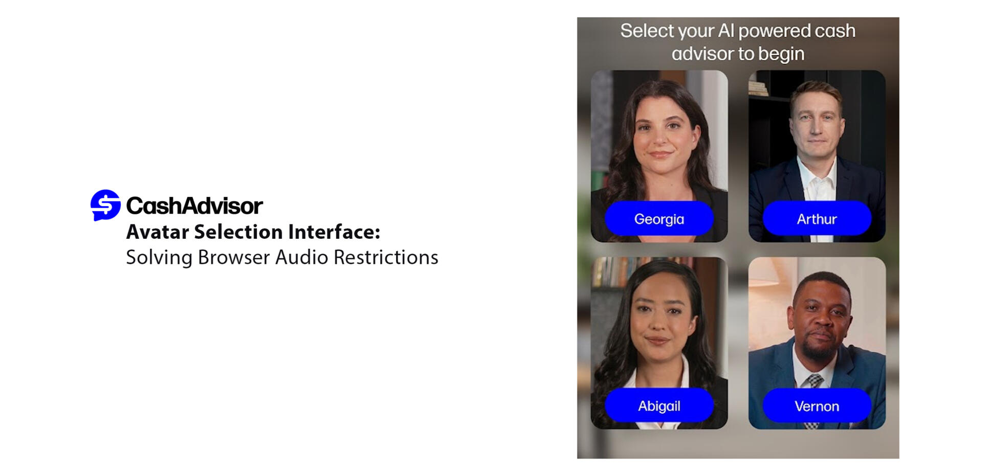 Avatar Selection Interface: Solving Browser Audio Restrictions Avatar Selection Interface: Solving Browser Audio Restrictions